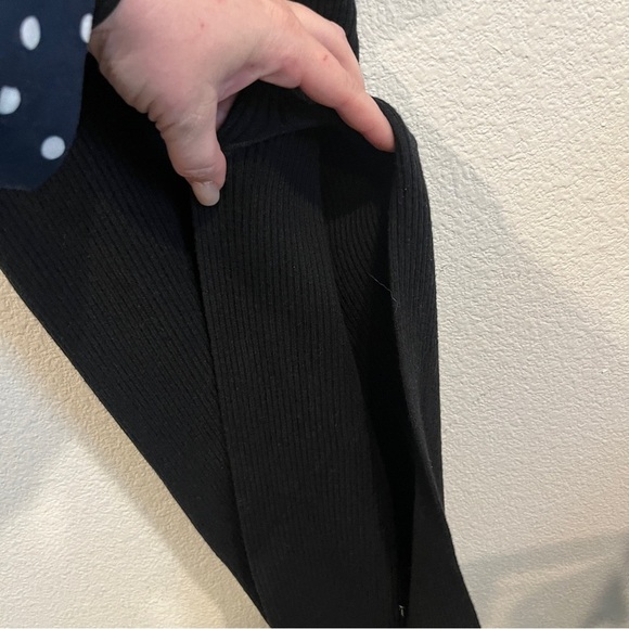 Jonathan Simkhai size small black ribbed Kenny midi dress slit pull on - Picture 4 of 10